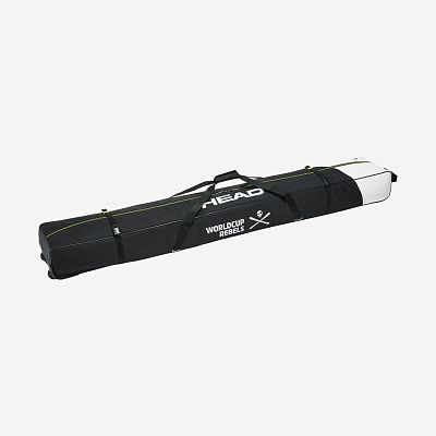 Превью  Чехол для горных лыж на колесах HEAD Rebels Double Skibag 203 см Black-White (383022)